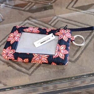 Vera Bradley Black and Red Key & Card Holder